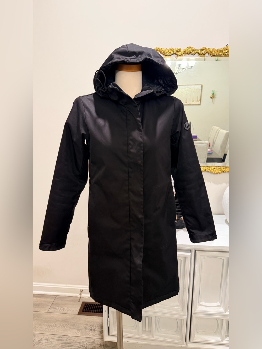 Bernardo Black Hooded Trench Coat